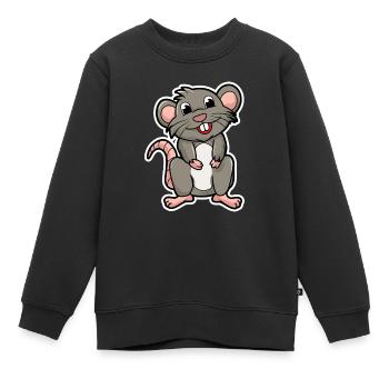Ratte - Kinder Premium Organic Sweatshirt - Schwarz - Vorne - AI Model Kid Female (0cm)