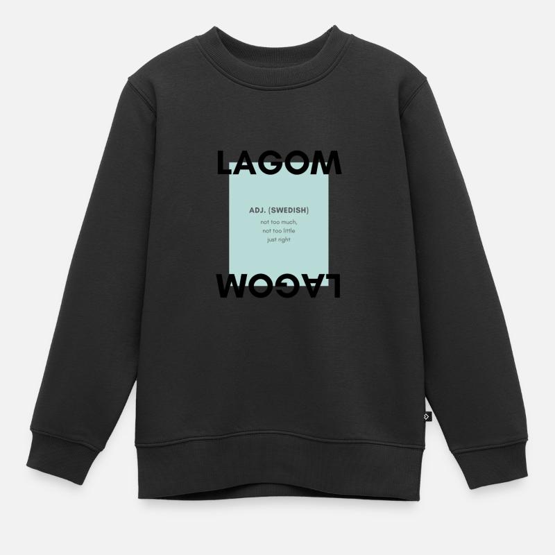 Lagom - Sweat Premium enfant bio - noir