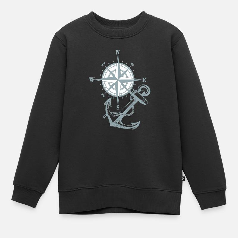 La navigation - Sweat Premium enfant bio - noir
