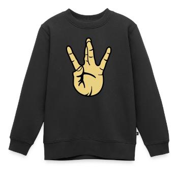 main de l'ouest - Sweat Premium enfant bio - noir - Devant - AI Model Kid Female (0cm)