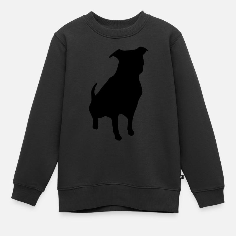 Chien - Sweat Premium enfant bio - noir