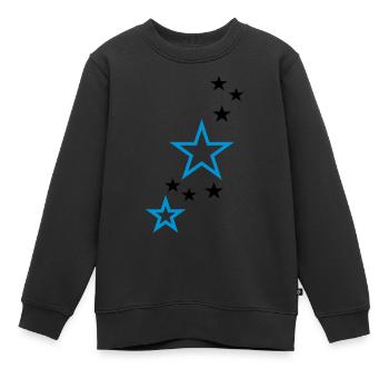 Stars - Kinder Premium Organic Sweatshirt - Schwarz - Vorne - AI Model Kid Female (0cm)