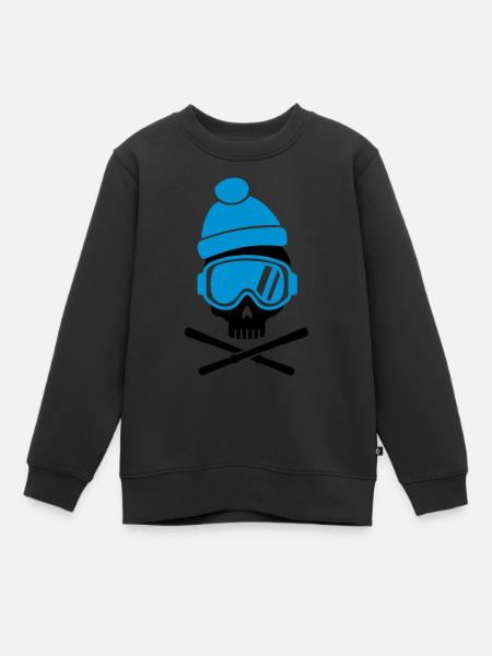 Ski - Sweat Premium enfant bio - noir