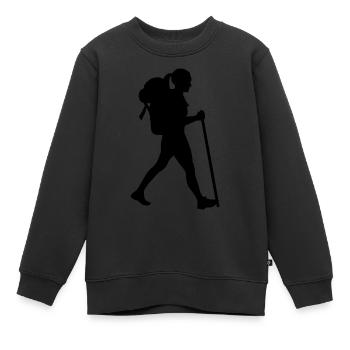 Cheminement - Sweat Premium enfant bio - noir - Devant - AI Model Kid Female (0cm)