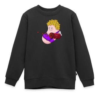 CupidBean - Kinder Premium Organic Sweatshirt - Schwarz - Vorne - AI Model Kid Female (0cm)