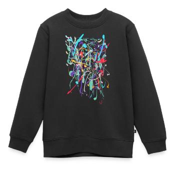abstrakt - Kinder Premium Organic Sweatshirt - Schwarz - Vorne - AI Model Kid Female (0cm)