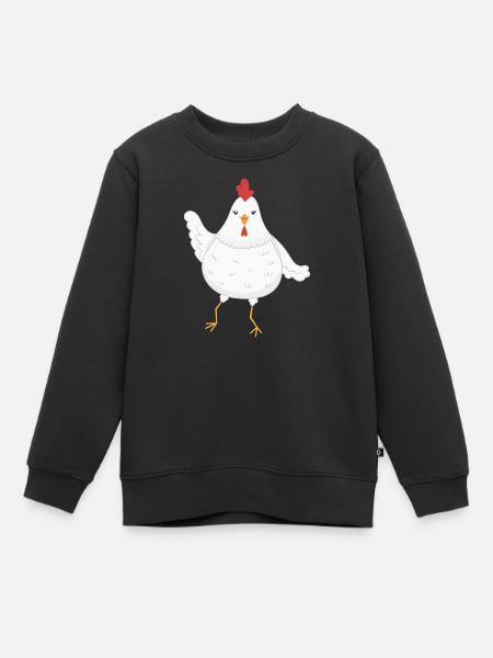 Huhn Hühner - Kinder Premium Organic Sweatshirt - Schwarz