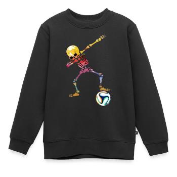 Fußball Mann Soccer Jungs Torwart outfit Bolzen - Kinder Premium Organic Sweatshirt - Schwarz - Vorne - AI Model Kid Female (0cm)