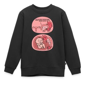Schwangerschaft Witz - Kinder Premium Organic Sweatshirt - Schwarz - Vorne - AI Model Kid Female (0cm)