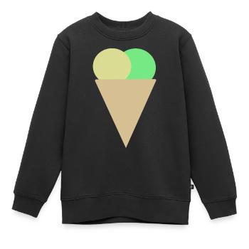 Eis in der Waffel - Kinder Premium Organic Sweatshirt - Schwarz - Vorne - AI Model Kid Female (0cm)