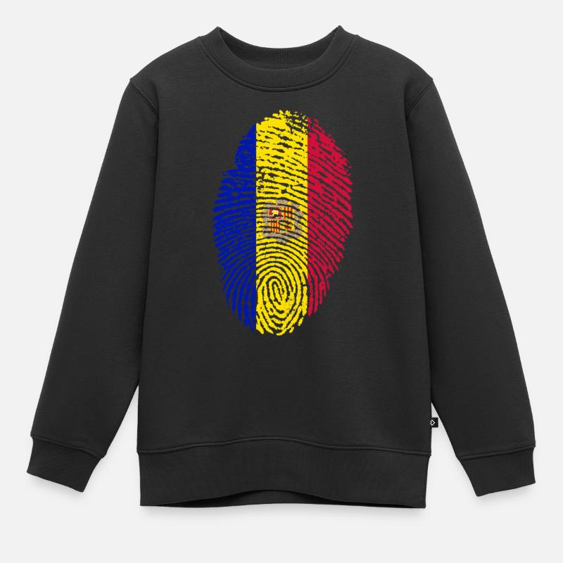 Drapeau d’Andorre - Sweat Premium enfant bio - noir