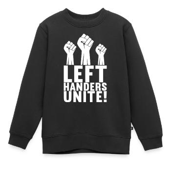 Gaucher - Sweat Premium enfant bio - noir - Devant - AI Model Kid Female (0cm)