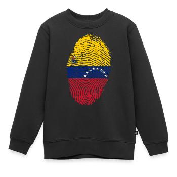 Venezuela - Sweat Premium enfant bio - noir - Devant - AI Model Kid Female (0cm)