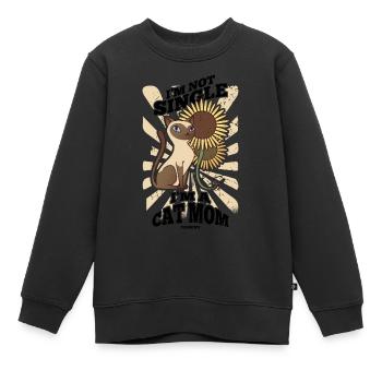 beste Katzenmama Katzendame Katzenbesitzer Geschen - Kinder Premium Organic Sweatshirt - Schwarz - Vorne - AI Model Kid Female (0cm)
