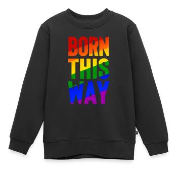 So geboren - Kinder Premium Organic Sweatshirt - Schwarz - Vorne - AI Model Kid Female (0cm)