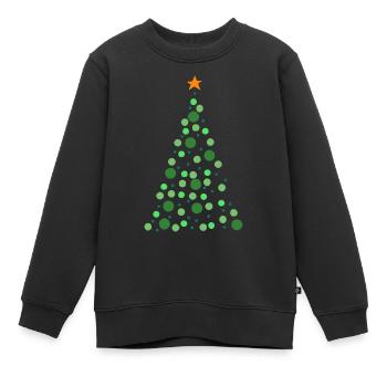 Weihnachtsbaum - Kinder Premium Organic Sweatshirt - Schwarz - Vorne - AI Model Kid Female (0cm)
