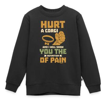 Corgiliebhaber Hundebesitzer Tierfreund - Kinder Premium Organic Sweatshirt - Schwarz - Vorne - AI Model Kid Female (0cm)