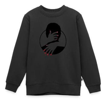 Amour - Amour de soi - Saint-Valentin - Sweat Premium enfant bio - noir - Devant - AI Model Kid Female (0cm)