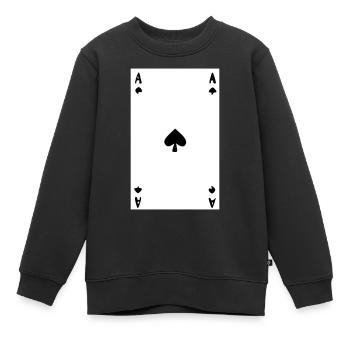 Ace Leaf - Image - Sweat Premium enfant bio - noir - Devant - AI Model Kid Female (0cm)
