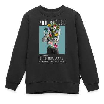 Pro Choice - Frauenrechte - Kinder Premium Organic Sweatshirt - Schwarz - Vorne - AI Model Kid Female (0cm)