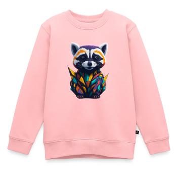 Racoon 2 - Kinder Premium Organic Sweatshirt - Rosa - Vorne - AI Model Kid Female (0cm)