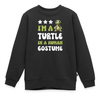 Tortues tortues - Sweat Premium enfant bio - noir - Devant - AI Model Kid Female (0cm)