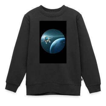 Erkunden Sie Ihre Welt - Kinder Premium Organic Sweatshirt - Schwarz - Vorne - AI Model Kid Female (0cm)