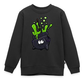 Chaudron magique - Sweat Premium enfant bio - noir - Devant - AI Model Kid Female (0cm)