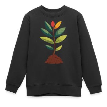 Planter - Sweat Premium enfant bio - noir - Devant - AI Model Kid Female (0cm)