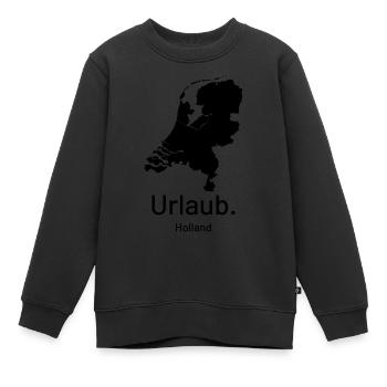 Niederlande. Urlaub. Holland. - Kinder Premium Organic Sweatshirt - Schwarz - Vorne - AI Model Kid Female (0cm)