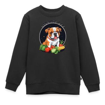 Chien Bio - Sweat Premium enfant bio - noir - Devant - AI Model Kid Female (0cm)