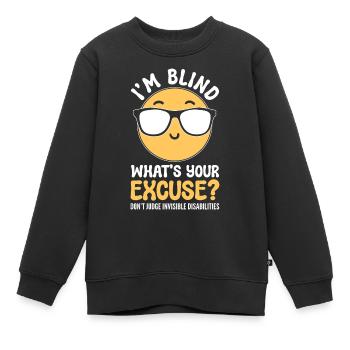 Sehbehindert Augenarzt - Kinder Premium Organic Sweatshirt - Schwarz - Vorne - AI Model Kid Female (0cm)