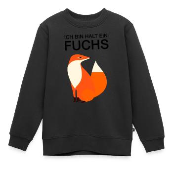 Ich Bin Halt Ein Fuchs - Kinder Premium Organic Sweatshirt - Schwarz - Vorne - AI Model Kid Female (0cm)