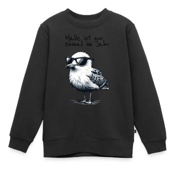 Chemise Malle’s Only Once a Year Mallorca Seagull - Sweat Premium enfant bio - noir - Devant - AI Model Kid Female (0cm)