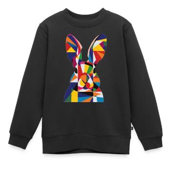 Kaninchen - Kinder Premium Organic Sweatshirt - Schwarz - Vorne - AI Model Kid Female (0cm)