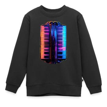 Akkordeon - Kinder Premium Organic Sweatshirt - Schwarz - Vorne - AI Model Kid Female (0cm)