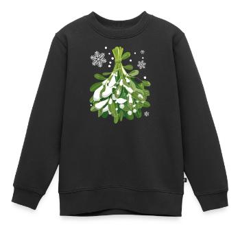 Mistelzweig - Kinder Premium Organic Sweatshirt - Schwarz - Vorne - AI Model Kid Female (0cm)