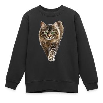 Amerikanischer Bobtail - Kinder Premium Organic Sweatshirt - Schwarz - Vorne - AI Model Kid Female (0cm)