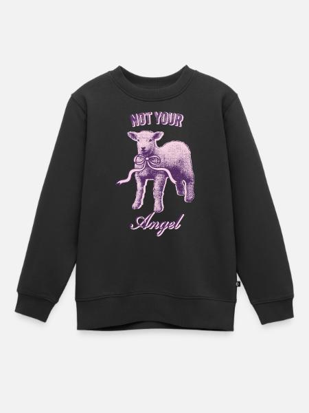 Aesthetic Lamb – Rebellious & Sweet - Kids Premium Organic Sweatshirt - black