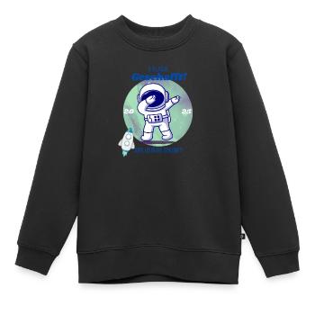 4. Klasse geschafft – Abflug in die Zukunft 2025 - Kinder Premium Organic Sweatshirt - Schwarz - Vorne - AI Model Kid Female (0cm)