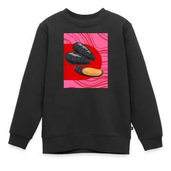 Moules funky - Sweat Premium enfant bio - noir - Devant - AI Model Kid Female (0cm)