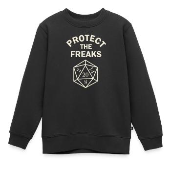 Schütze die Freaks - Kinder Premium Organic Sweatshirt - Schwarz - Vorne - AI Model Kid Female (0cm)