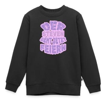 Geschenk für Steven - Kinder Premium Organic Sweatshirt - Schwarz - Vorne - AI Model Kid Female (0cm)