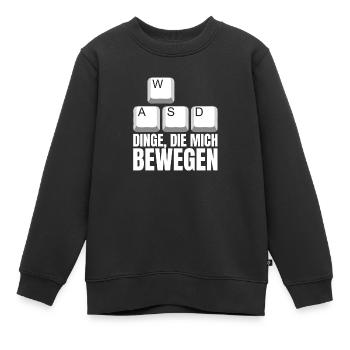WASD Dinge Die Mich Bewegen - Kinder Premium Organic Sweatshirt - Schwarz - Vorne - AI Model Kid Female (0cm)
