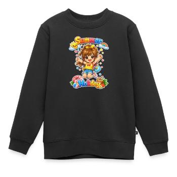 Summer Girl - Kinder Premium Organic Sweatshirt - Schwarz - Vorne - AI Model Kid Female (0cm)