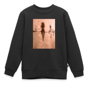 ELLE - Sweat Premium enfant bio - noir - Devant - AI Model Kid Female (0cm)