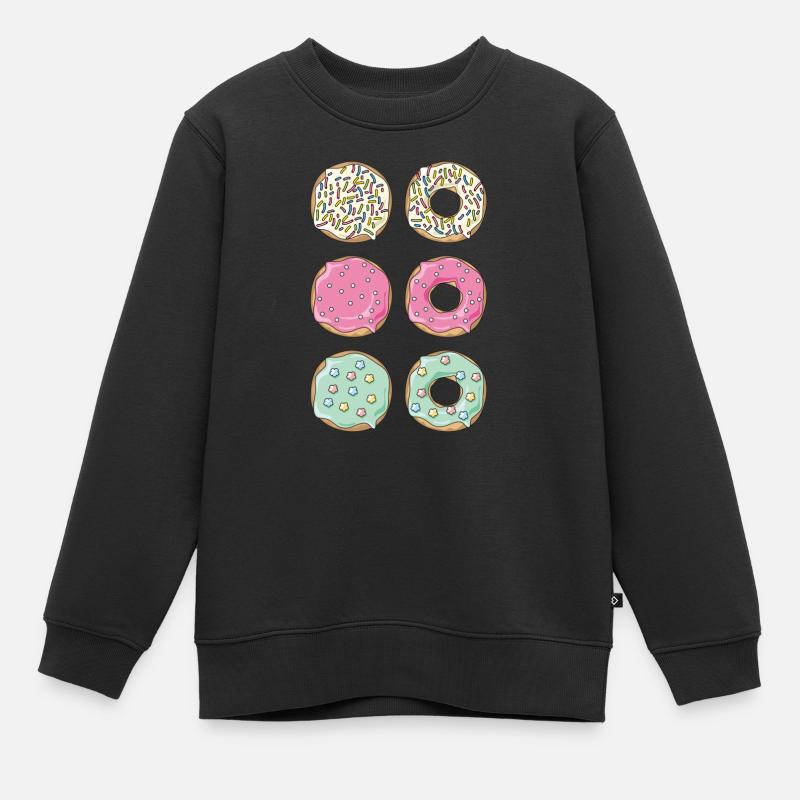 donuts - Kids Premium Organic Sweatshirt - black