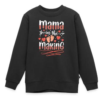 Bébé ventre amour femme enceinte progéniture - Sweat Premium enfant bio - noir - Devant - AI Model Kid Female (0cm)