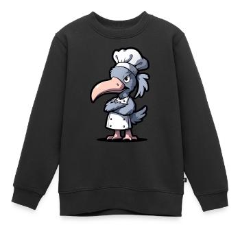 Bec-en-sabot Koch - Sweat Premium enfant bio - noir - Devant - AI Model Kid Female (0cm)