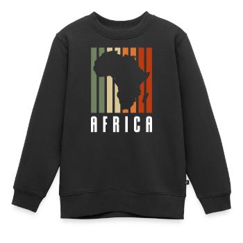 Afrique Girafe Voyage Serengeti - Sweat Premium enfant bio - noir - Devant - AI Model Kid Female (0cm)
